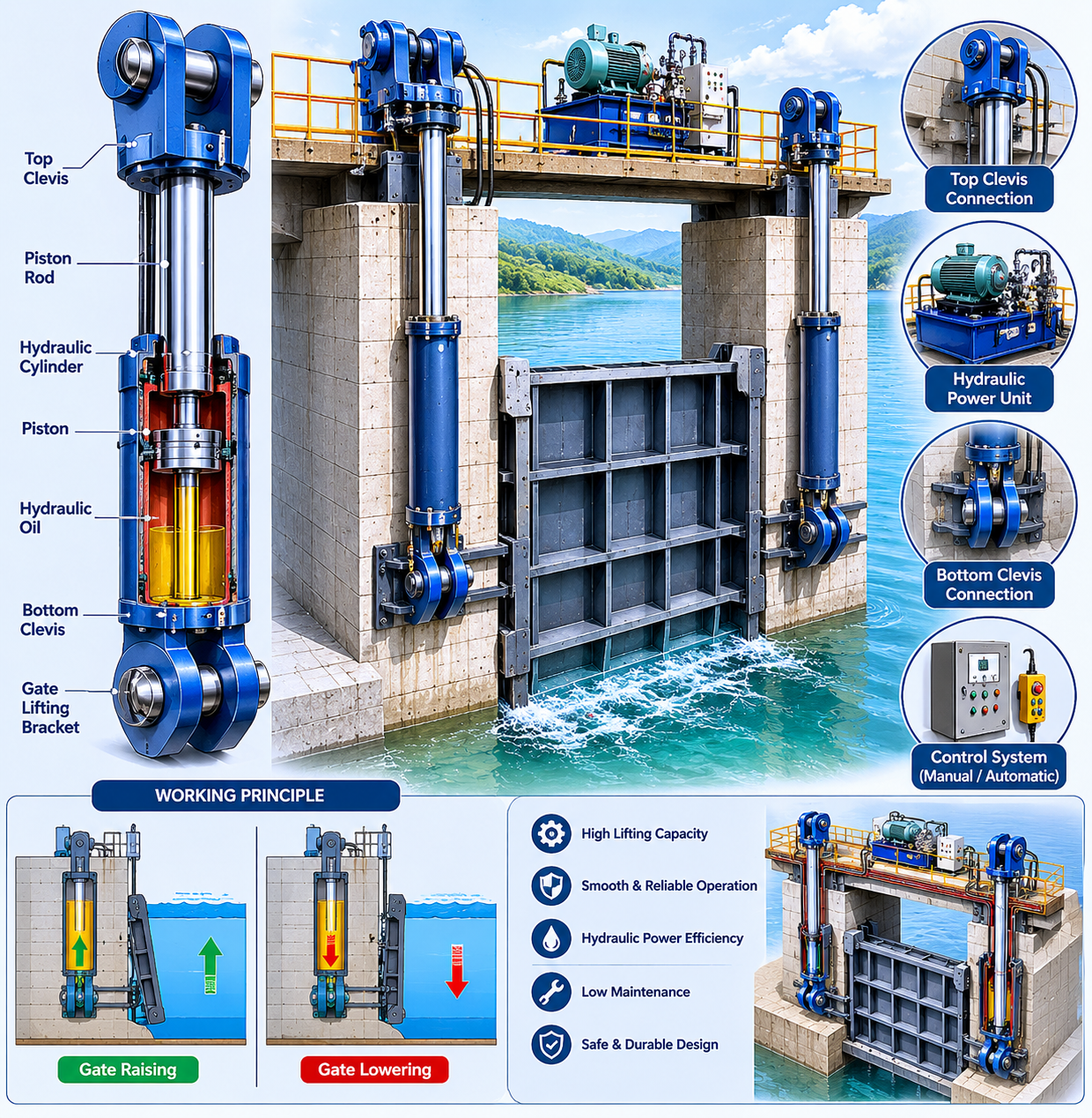 Hydraulic Hoist for Dam Gates