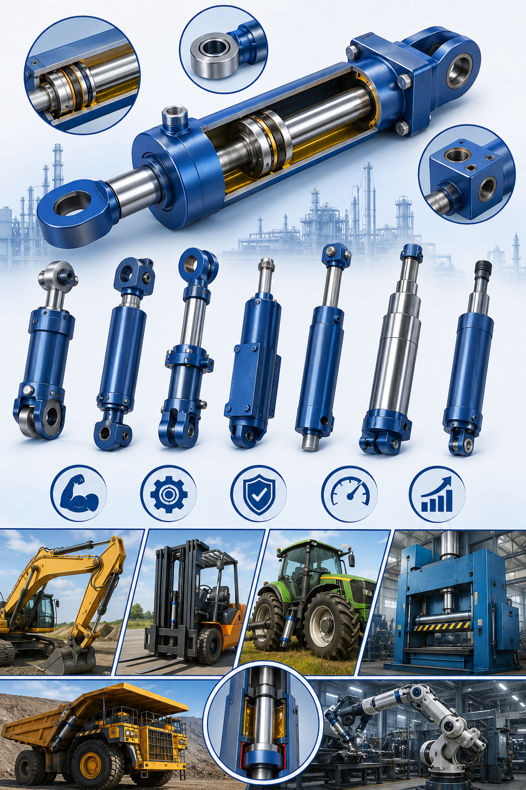 What Are Hydraulic Cylinders? Working, Types and Industrial Benefits